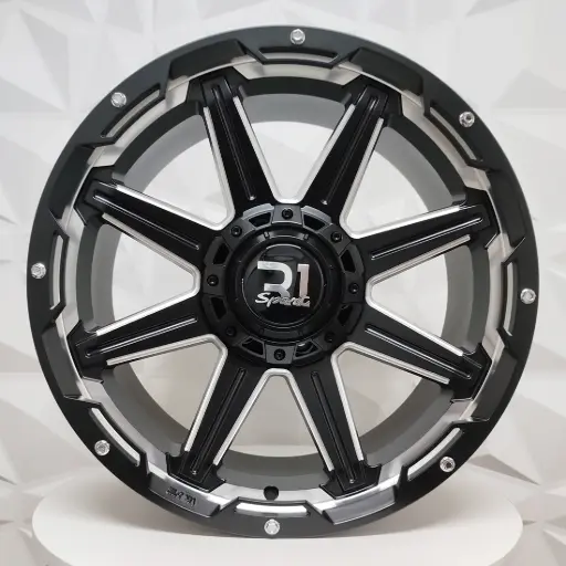 [207548] RIN 20X9.5 6-139.7 R1 SPORT LP09 MATT BLACK MILLING+CHROME RIVETS ET10 CB106.1
